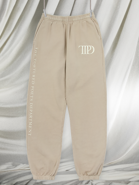 Taylor Swift The Tortured Poets Department Beige Sweatpants