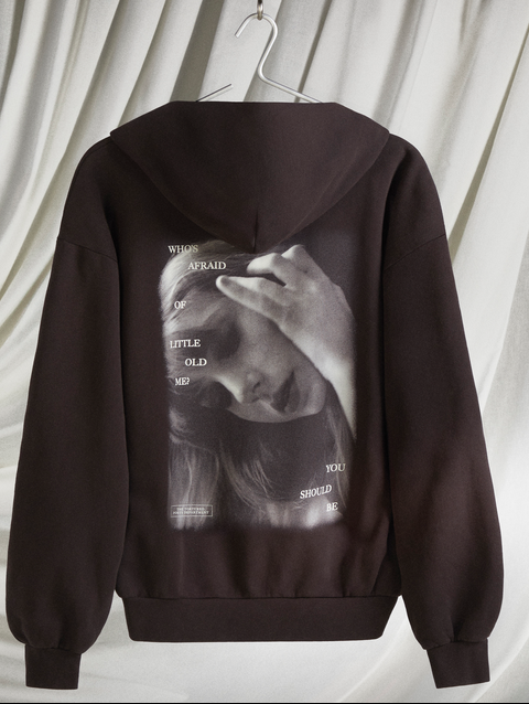 Taylor Swift Who's Afraid Of Little Old Me? Dark Brown Hoodie