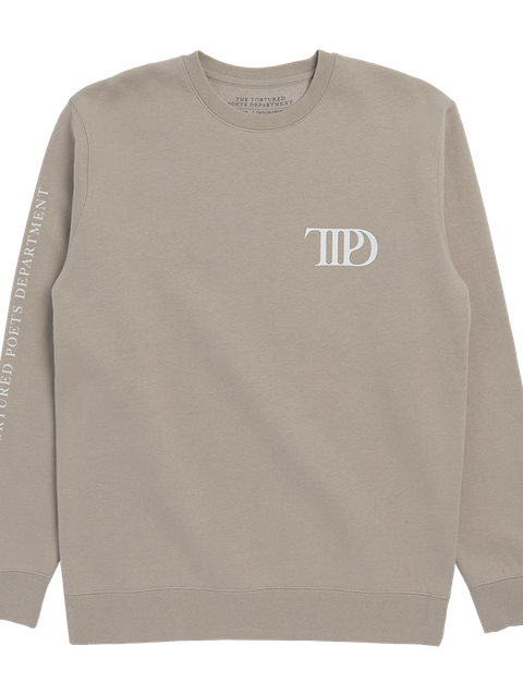 Taylor Swift The Tortured Poets Department Beige Crewneck