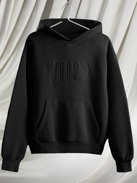 Taylor Swift TTPD Black Embossed Hoodie