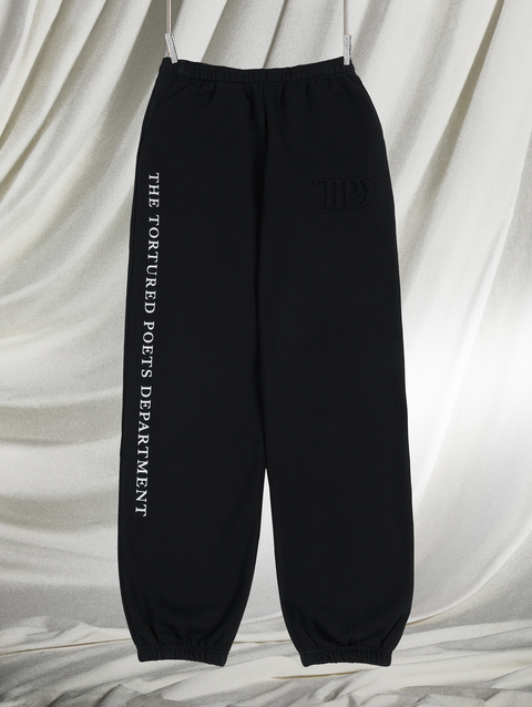 Taylor Swift TTPD Black Embossed Sweatpants