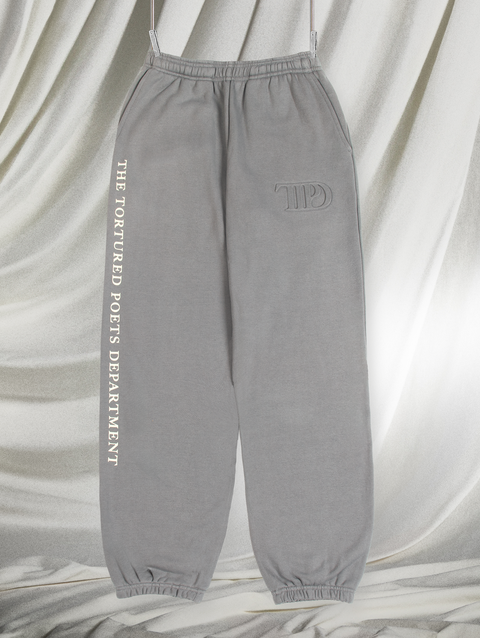 Taylor Swift TTPD Gray Embossed Sweatpants