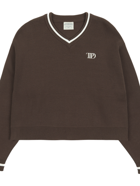 Taylor Swift TTPD V-Neck Cropped Sweater