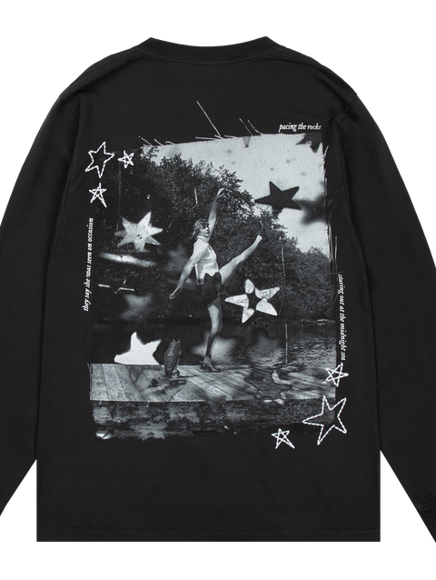 Taylor Swift Folklore Album Pacing The Rocks Longsleeve T-Shirt