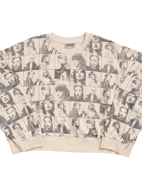 Taylor Swift | The Eras Tour Cropped Beige Pullover