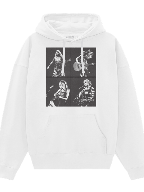 Taylor Swift | The Eras Tour Collage White Hoodie