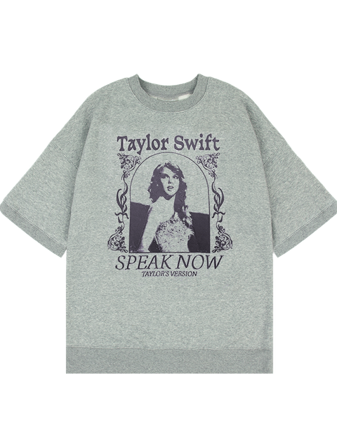 Taylor Swift Speak Now (Taylor's Version) Heather Gray Fleece T-Shirt